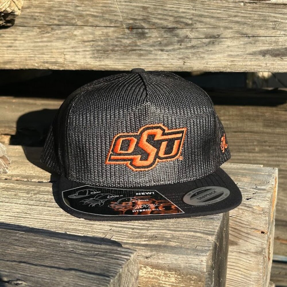 Hooey x Oklahoma State University OSU Black Snapback Cap